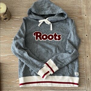 Roots Gray Hoodie with Red